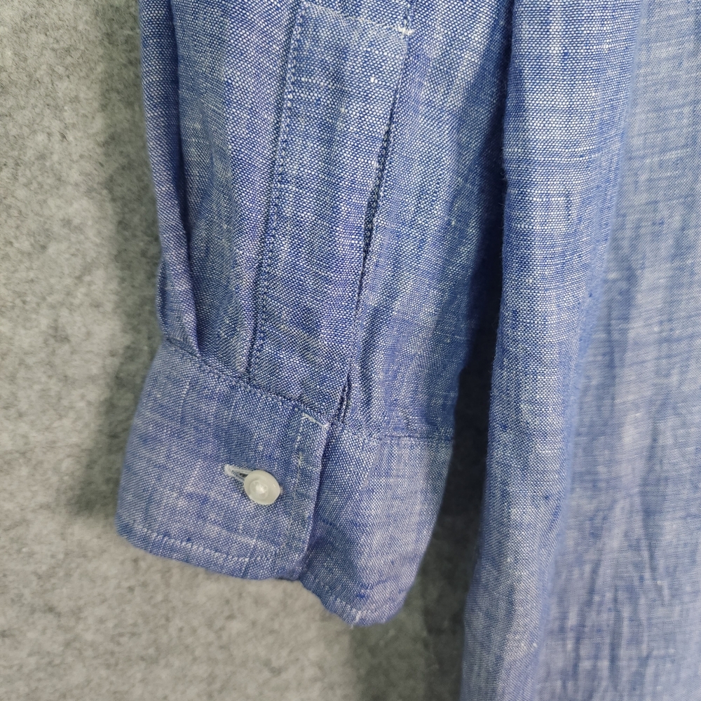 Frank & Eileen Rory Famous Blue Lived-in Linen Maxi Dress - Picture 4 of 10